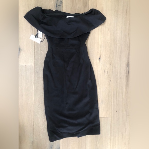 BNWT Aritzia Babaton Ruskin Dress black, size 0 - Picture 4 of 5